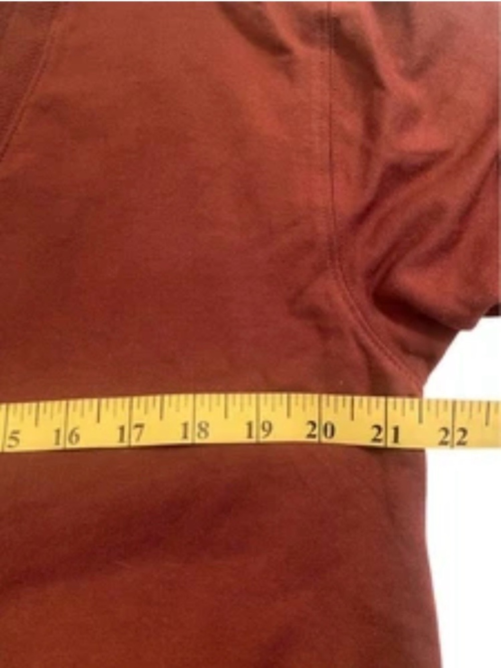 Athleta Long Sleeve Top Large Copper Brown V Neck Lightweight Thumb Holes - Picture 7 of 8